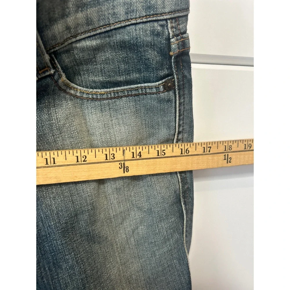 Gap Low Rise Cropped Jeans Medium Wash Double Button Denim Pants
